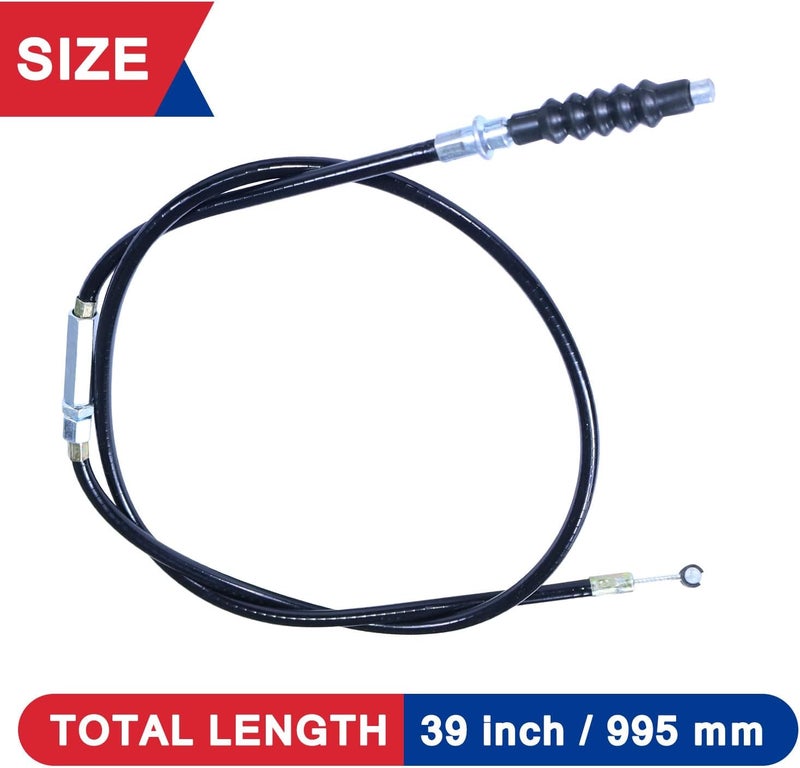 HOOUP 7/8" Dirt Bike Left Clutch Handle Lever and 39'' Clutch Cable for SSR110 SSR125 SSR140 Coolster M125 Apollo RFZ125 Tao Tao DB17 Baja Kayo Roketa Kinda Chinese Pit Dirt Bike Motorcycle Black - Image 3